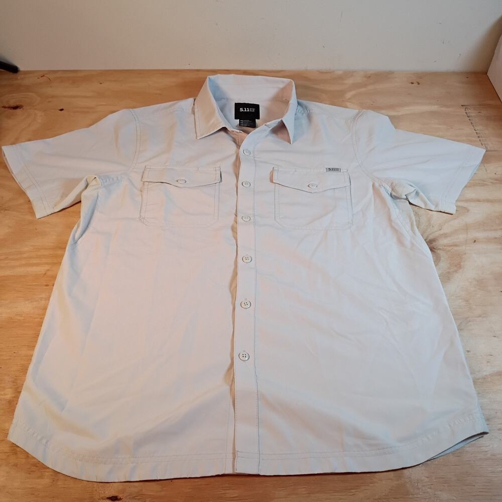511 Tactical Mens Marksman MEDIUM Short Sleeve Button Up Shirt 71208 UPF 50+